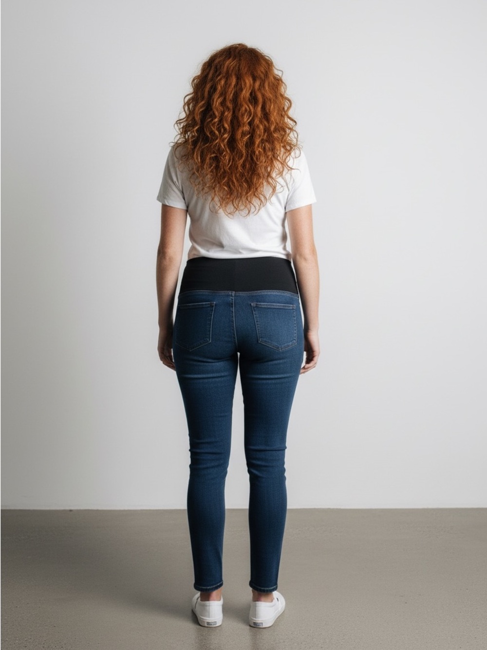 TIME AND TRU Maternity Straight-Leg Jeans L Dark Wash NWT - Picture 7 of 12
